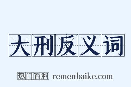 大刑反义词是什么意思的图片